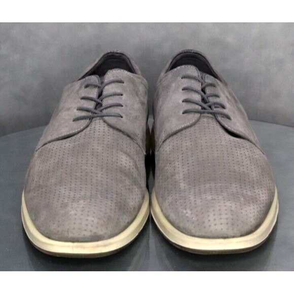 ECCO Men\'s Comfort Casual Shoes Size EU 46 US 12 Perforated Leather Gray main image 8